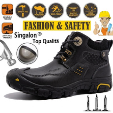 non-slip, safetyshoe, Plus Size, Leather Boots