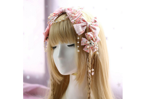 Lolita Hairpin Hair Accessories Sweet Japanese Girls Kawaii Bow Cute KC Headband