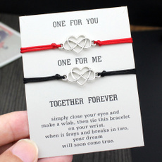 infinity bracelet, Heart, Girlfriend Gift, Infinity