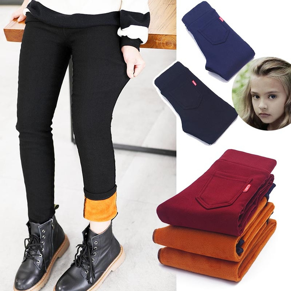 Autumn and Winter Leggings for Girls Plus Velvet To Keep Warm 3 Colors Boys  Girls Pants 3-13 YEARS BOYS Leggings for Girls