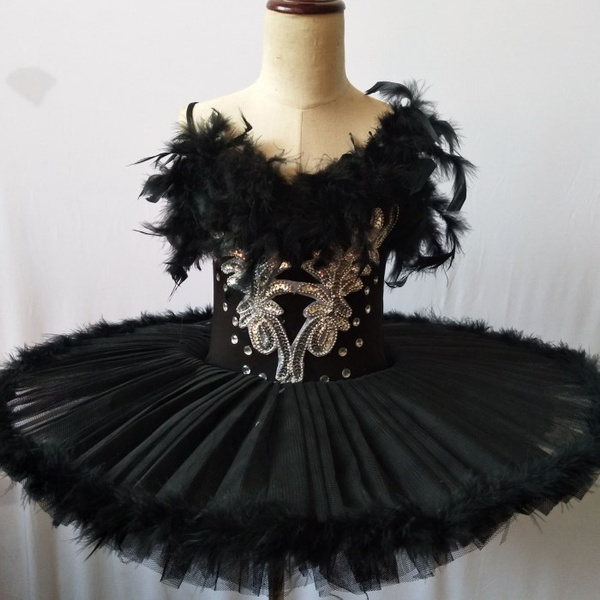 Ballet Dress Black Dance Tutu Girls Little Swan Lake Dance Dress Cute Barre Costumes | Wish