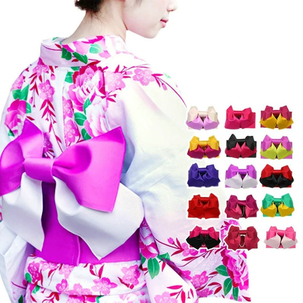 Women Two-tone Kimono Belt Yukata Obi 