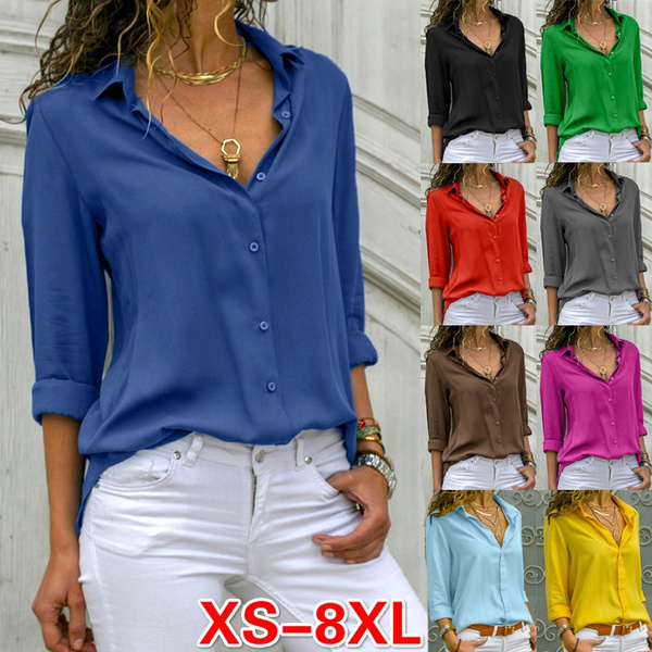 XS-8XL Plus Size Fashion Tops Spring Summer Clothes Womens Casual