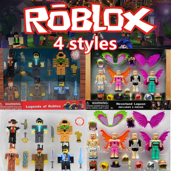New Virtual World Roblox Building Block Doll With Accessories Two Color Box Packaging Bag Wish - block world roblox