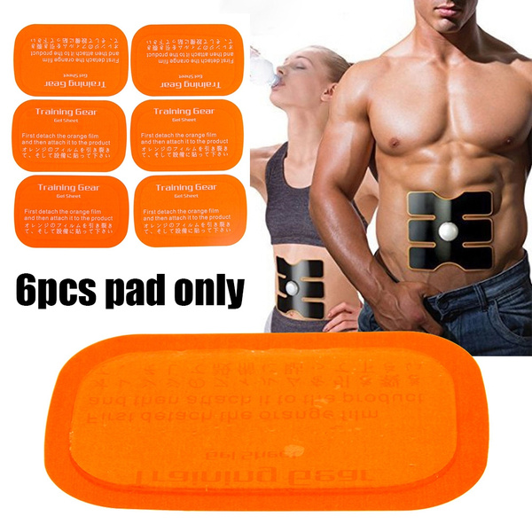 6PCS Replacement Gel Sheet Pad for Muscle Training Gear ABS Six-pad Body  Fitness