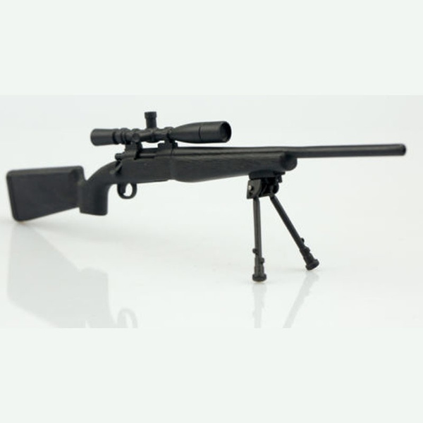 Brinquedo Hot Toys escala 1/6 - Rifle sniper camuflado M40A3 com supressor