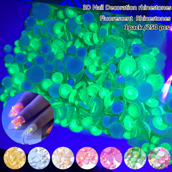 New Glitter 3D Rhinestones Nail Art Colorful Crystal Stones Decor Gems  Glass