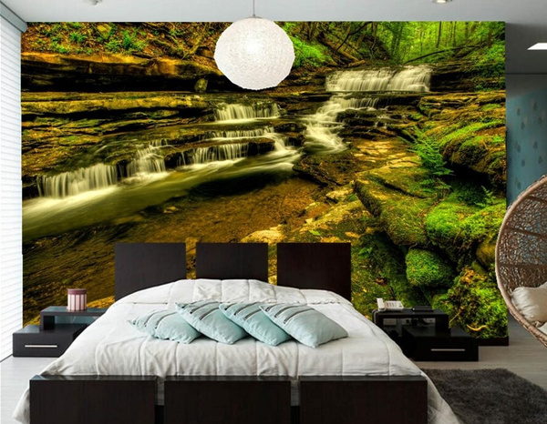 Large murals ,Waterfalls Stream Cascades Nature wallpapers,restaurant ...