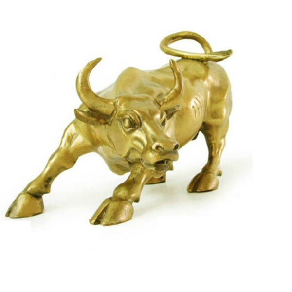 Feng Shui Bronze Handicrafts Wall Street Bull Stock Market Bull Bullish ...