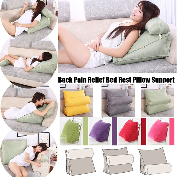 Bed Rest Back Pillow Support Back Pain Relief Pillow Back Rest Seat Soft  Sofa Home Decor Living Room Cushion