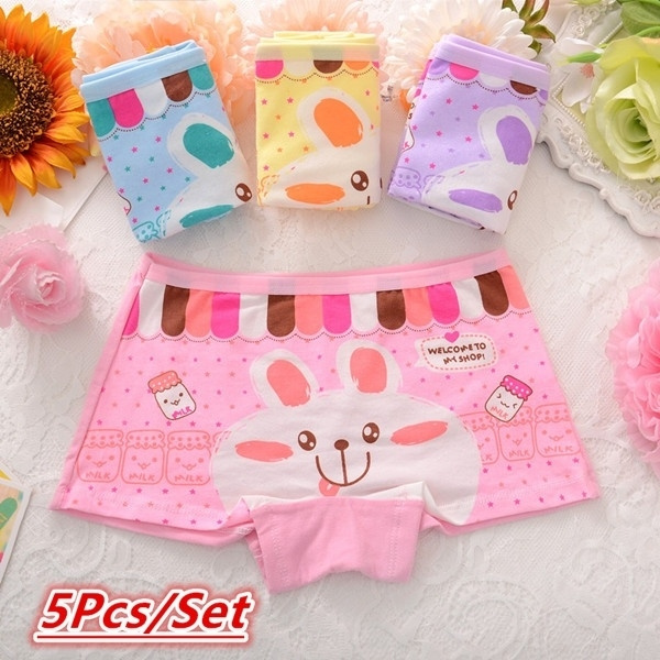 5pcs/pack Baby Girls Underwear Cotton Panties for Girls Kids Short