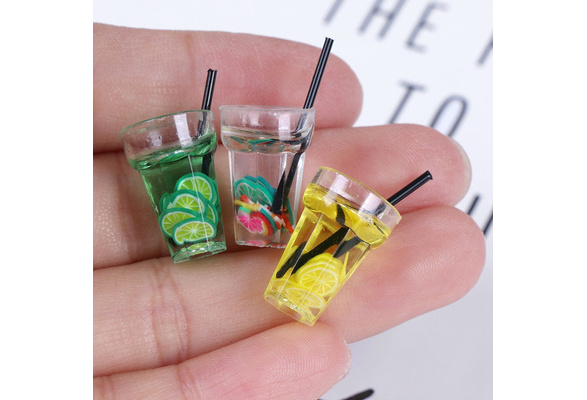 1/12 Dollhouse Miniature Food Mini Resin Ice Cream Cups Drinks Model Toy AE 
