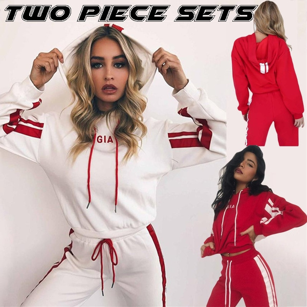 Tracksuit for Women 2 Piece Outfits Autumn Winter Hooded Hoodies ...