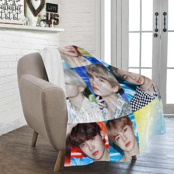 Kpop Blanket Kpop Body Pillow Fleece Blanket Gift For Army 100 150cm Wish