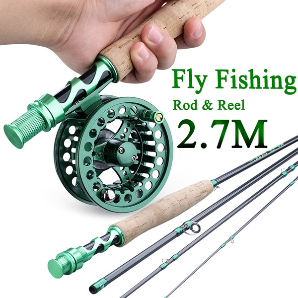 Sougayilang Fly Fishing Rod Sets 9'' #5 2.7M High Carbon Ultralight Fly  Fishing Rod Fly Fishing Reel for Bass Fishing River Fishing