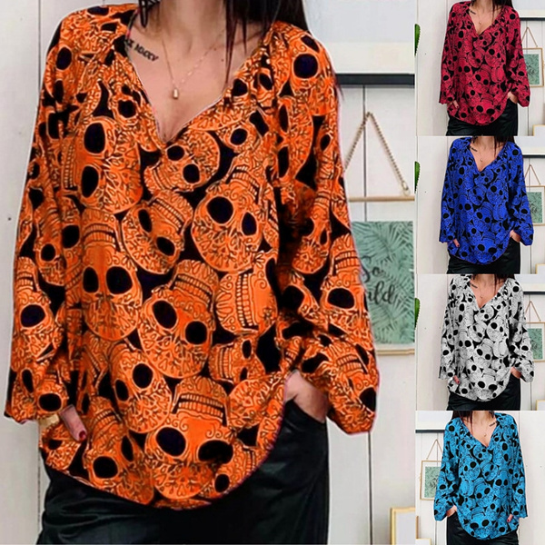 plus size skull blouse