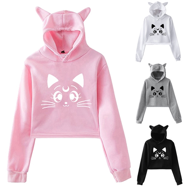 womens moletom com capuz with ears