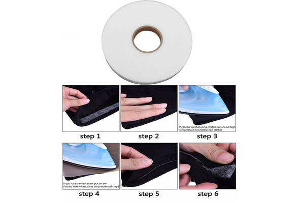 Double Sided Adhesive Tape Fusible Interlining Iron On DIY Fabric Sewing Craft Double Sided Adhesive Tape Fusible Interlining Iron On DIY Fabric Sewing Craft