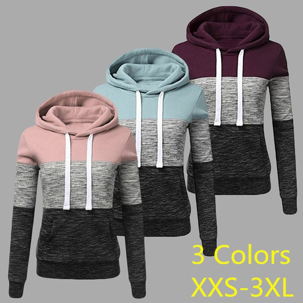 Plus Size XS 3XL New Fashion Women Long Sleeve Hoodies Sweatshirts