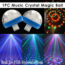 Digital RGB LED Music Crystal Magic Ball Effect Light MP3 USB Disco DJ Stage Lighting For Party Decor (Both for USB/Android/iPhone)