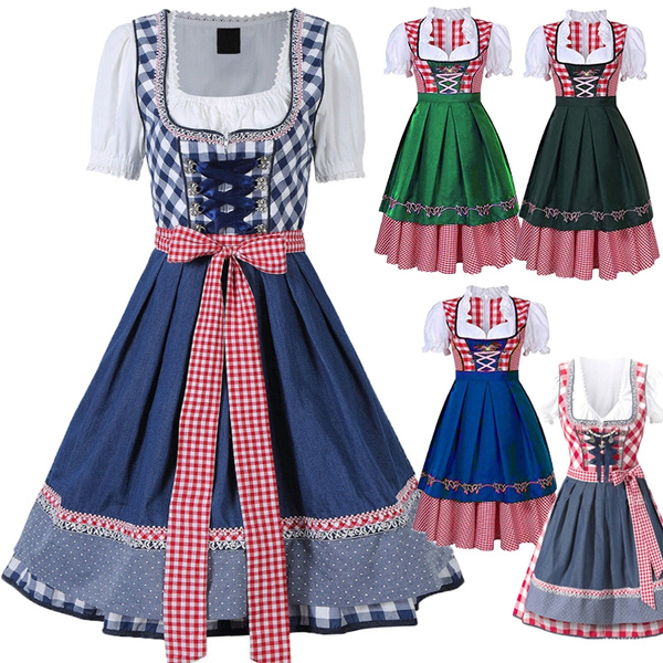 Cheers Traditional German Girl Oktoberfest Dirndl Fancy Dress Servant ...