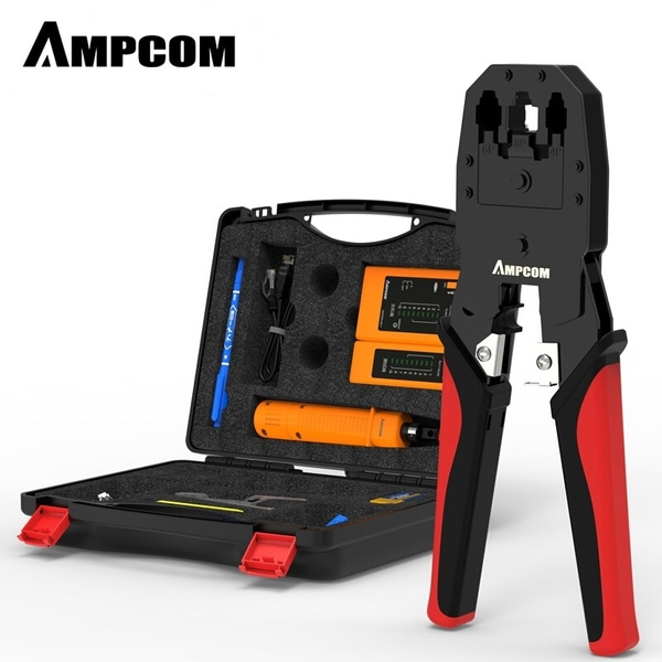 Network Tool Kit, AMPCOM 11 in 1 Professional Portable Ethernet ...