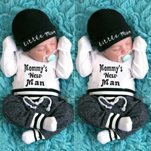 mommy's new man baby outfit