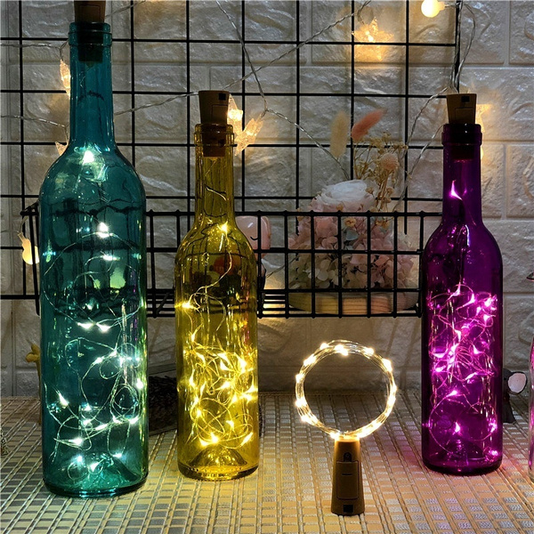 20LEDs Cork Shaped Night Light Starry Lights Wine Bottle Lamp with Batterys 
