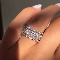 Sterling, Silver Jewelry, DIAMOND, wedding ring