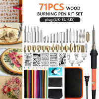 23x Wood Burning Kit Set Tool Pen Pyrography Supplies Iron Tips