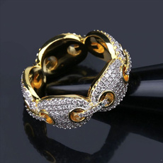 yellow gold, DIAMOND, wedding ring, linkring