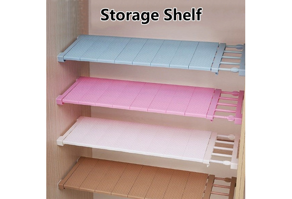 Adjustable Closet Organizer Storage Shelf Wall Mounted Kitchen Rack Space  Saving Wardrobe Decorative Shelves Cabinet Holders, Wish