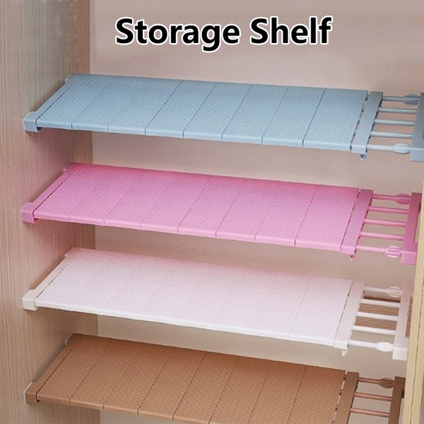 Adjustable Closet Organizer Storage Shelf Wall Mounted Kitchen Rack Space  Saving Wardrobe Decorative Shelves Cabinet Holders
