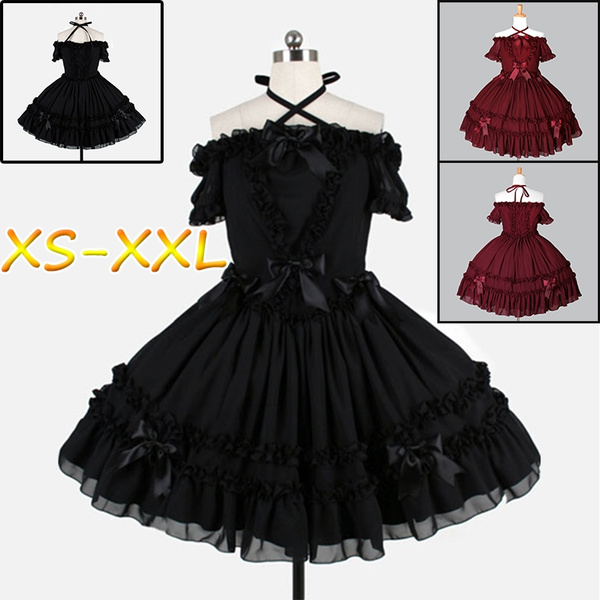 red and black lolita dress