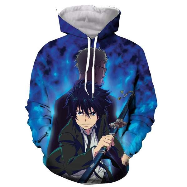 Anime Blue Exorcist 3D printed men women hooded hoodie fashion graphic hoodie casual streetwear pullover hoodie Autumn And Winter