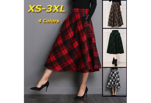 Plus size hotsell plaid skirt 3xl