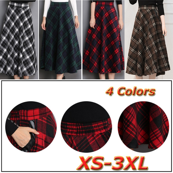 plus size plaid skirt 3xl