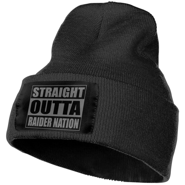 wwx06 Straight Outta RAIDER Nation Knit Hat Cap Beanie Autumn And