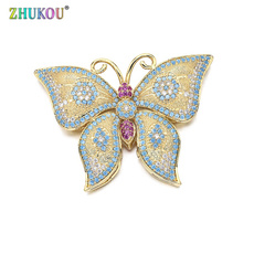 butterfly, Cubic Zirconia, Jewelry, gold