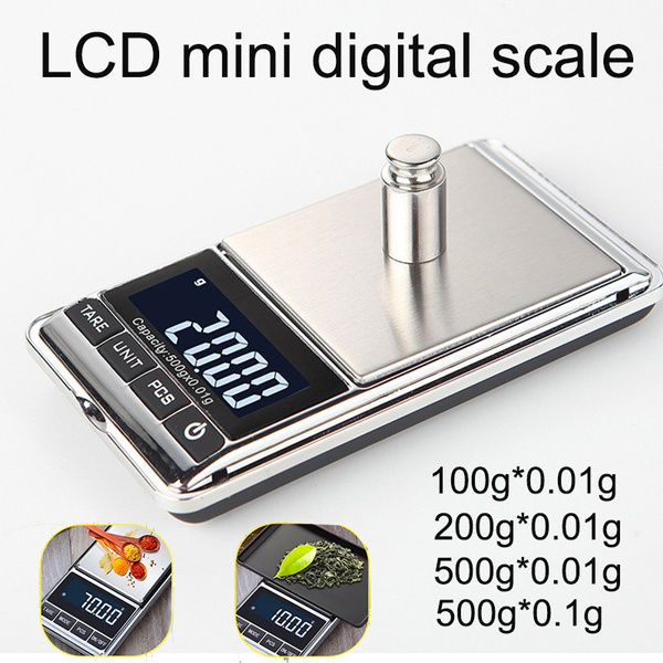 Digital Pocket Scale Portable Mini Kitchen Scale, 500g Capacity