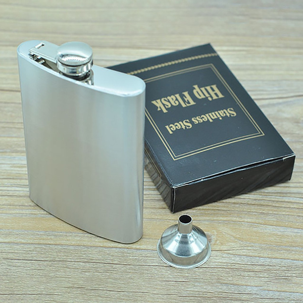 CLSC Classic 8oz Stainless Steel Buzzed Drinking Party Hip Pocket Flask Flagon 
