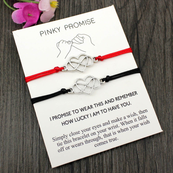 Pinky Promise Bracelets Couples | Aesthetic Friendship Bracelets - 2pcs  Bracelets - Aliexpress