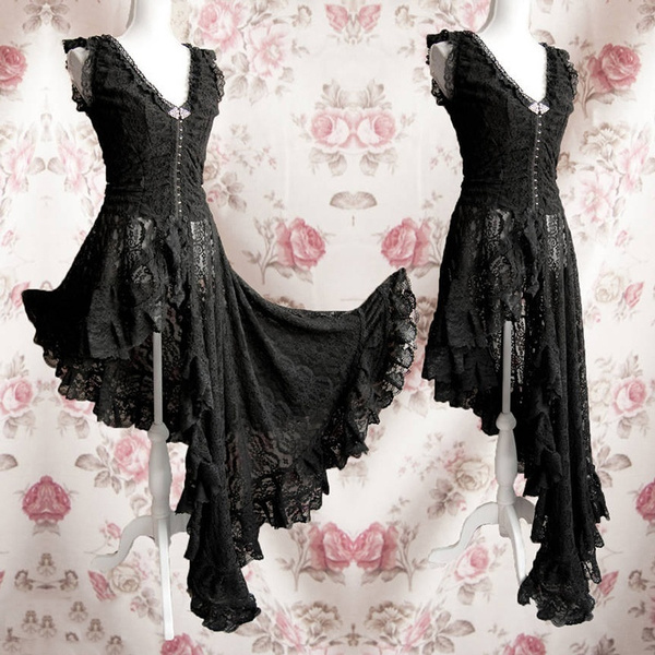 plus size black victorian dress