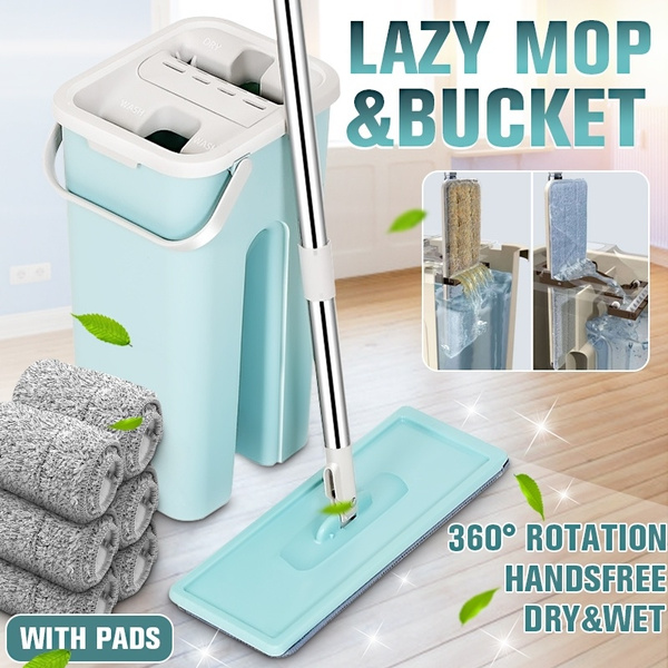 recorder rekken hond Mop Lazy Automatically Ground Dry Wet Dual-Use Bucket Drag House Free Hand  Wash | Wish