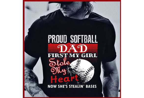 Proud Softball Dad Tee Shirt 