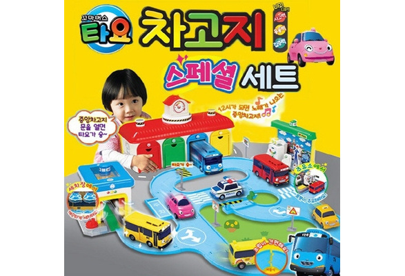 Garage Car Wash Little Bus TAYO Depot Center Special Play Set Gas Station