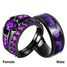 Steel, 8MM, Engagement, wedding ring
