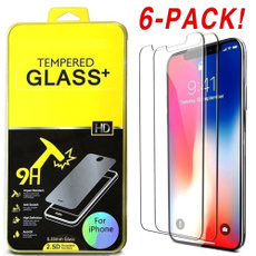 6 PACK 2.5D Tempered Glass for IPhone 6 6s 7 8 8 Plus X Screen Protector Protective Glass Film for IPhone XS Max for IPhone XR Glass Film
