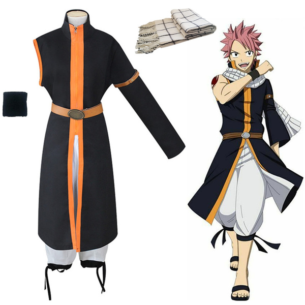 FAIRY TAIL Natsu Dragneel Cosplay Anime Costume Uniform Scarf 2