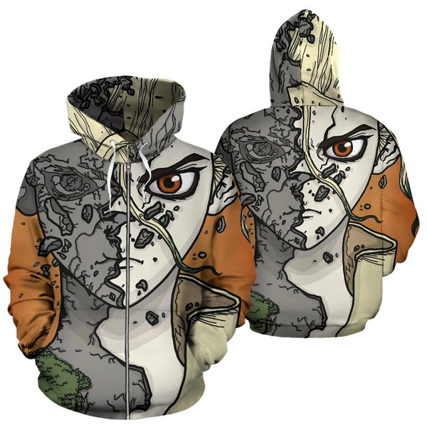 New Upgraded Men S 3d Print Hot Anime Dr Stone Shigami Senku Cosplay Zip Up Hoodie Jacket Wish